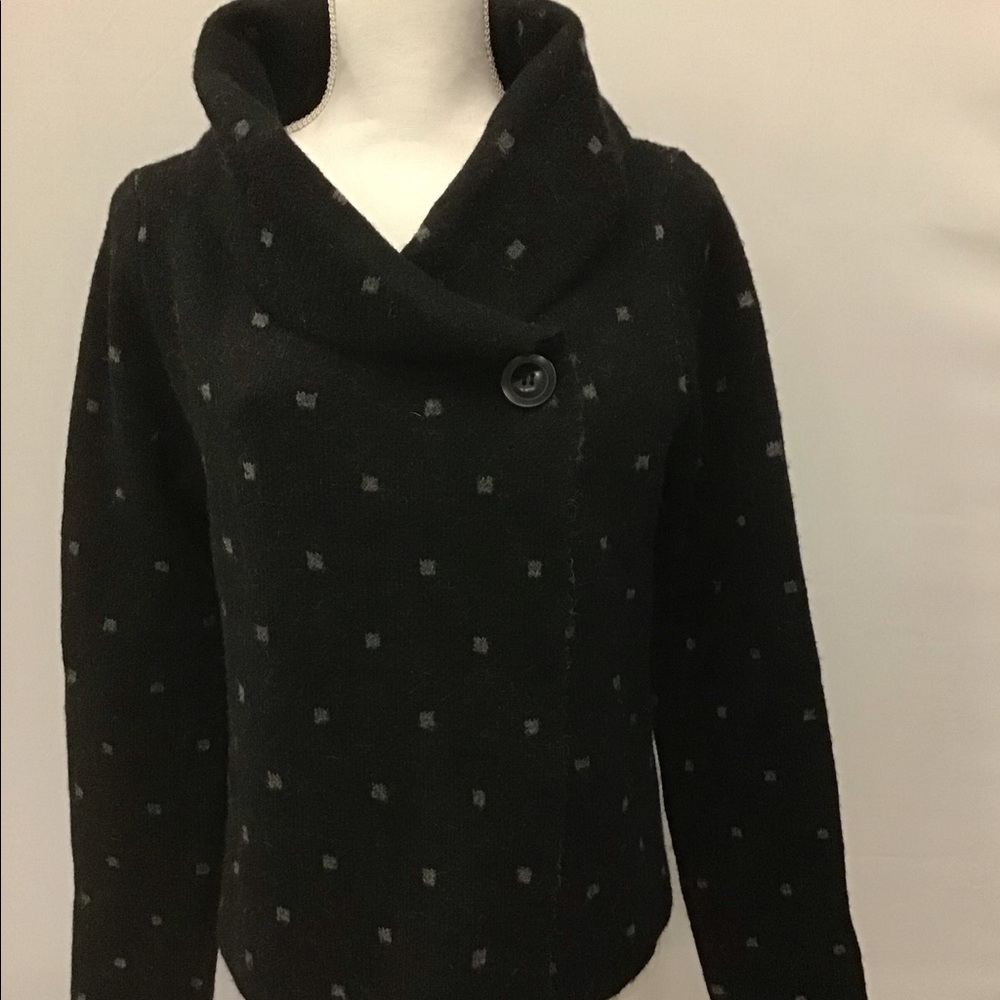 Max Studio Sweater Jacket Black NWOT Sz L